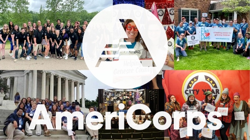 Photo collage of AmeriCorps members