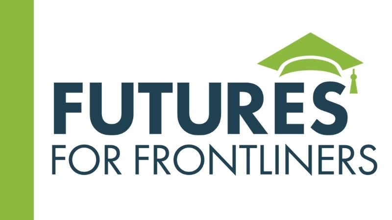 Futures for Frontliners logo in green over a white background