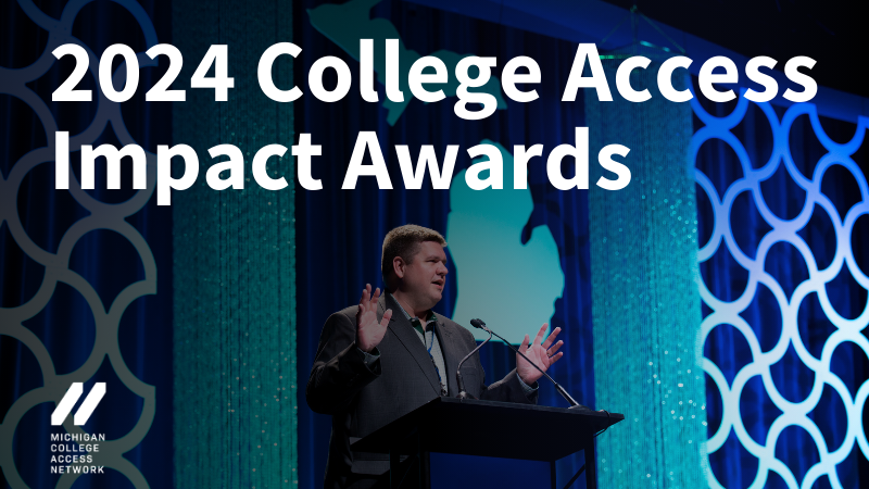 2024 College Access Impact Awards, Ryan Fewins-Bliss speaking to conference attendees