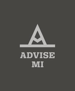 AdviseMI logo on a gray background